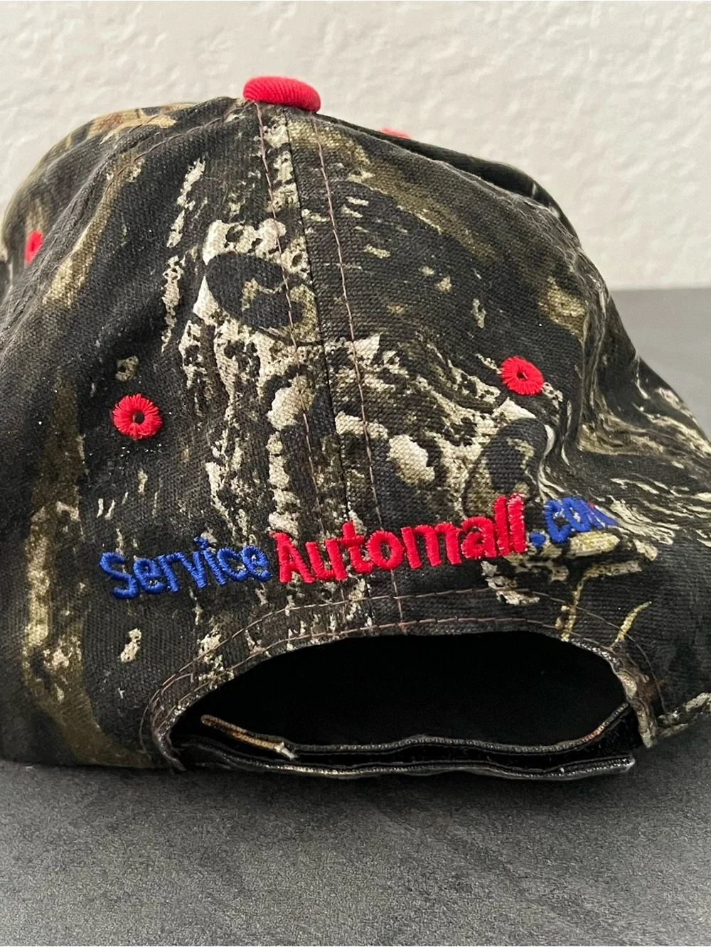 Chevrolet Cap Hat Camouflage Chevy Red Logo Camo -Service Automall Hook & Loop